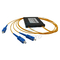 Divisor del PLC con el conector divisor óptico encajonado de la fibra del PLC del ABS de 1 metro 1*2