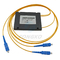 Divisor del PLC con el conector divisor óptico encajonado de la fibra del PLC del ABS de 1 metro 1*2