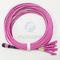 8 fibra OM4 MPO al cordón de remiendo del LC MPO al cable del desbloqueo de la fibra óptica del LC