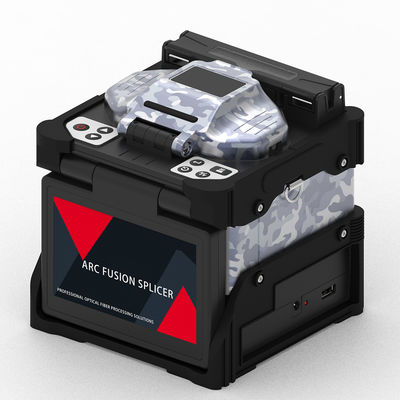 Máquina de empalme por fusión de fibra Empalmadora de fusión de fibra óptica Equipo de fibra óptica 6 Motores