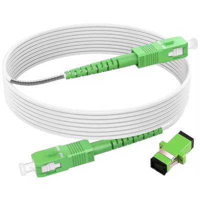 Cable de Fibra Óptica Blindado FONGKO 3m SC/APC para Internet, Cable de Parche de Fibra OS2 Monomodo