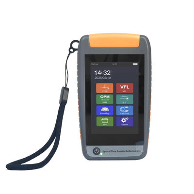 FONGKO 1310/1550nm 22/20dB Mini OTDR Reflectómetro de dominio óptico de tiempo integrado VFL OPM LS Tester de cable de fibra óptica portátil
