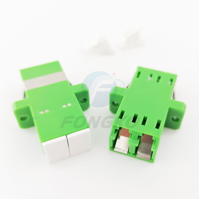 Adaptador a dos caras de la fibra óptica del solo modo con el reborde LC APC