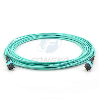 Cordón de remiendo profesional de la fibra óptica del varón MPO de Patchcord OM3 de la fibra óptica de los corazones de la fábrica 12