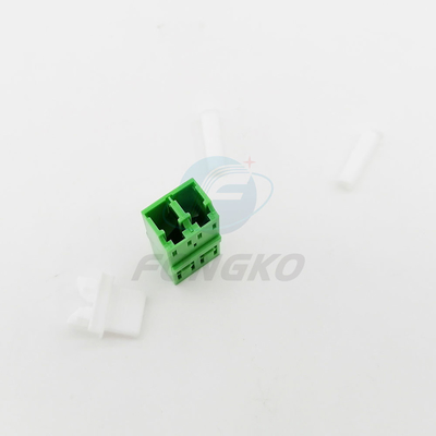 Adaptador óptico de la fibra de la hebilla plástica a dos caras del LC APC con la metralla Flangeless del metal