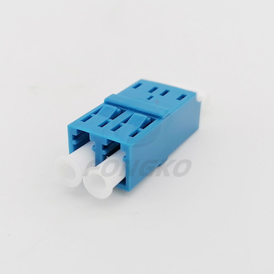 Duplex LC/UPC Flangeless del obturador del metal del adaptador de Unibody Shell Plastic Buckle Optical Fiber